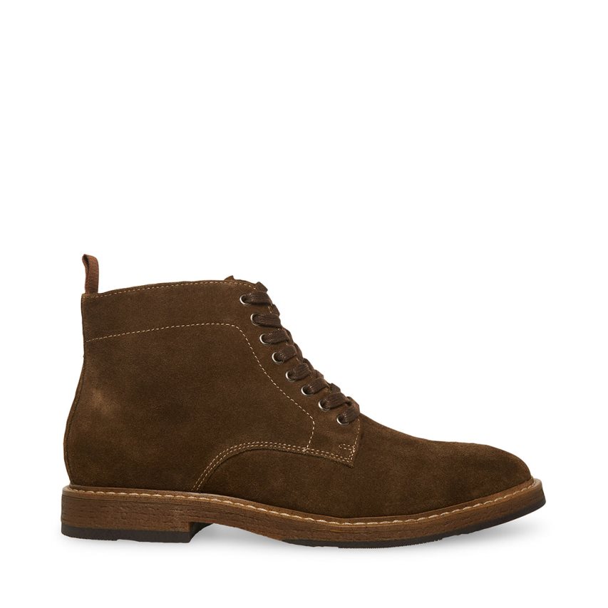 Dark Brown Steve Madden Mitchell Suede Men\'s Ankle Boots | PH 4763UQH